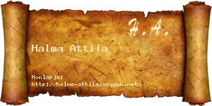 Halma Attila névjegykártya