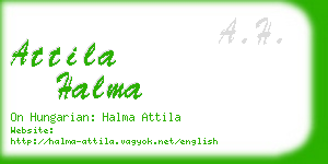 attila halma business card